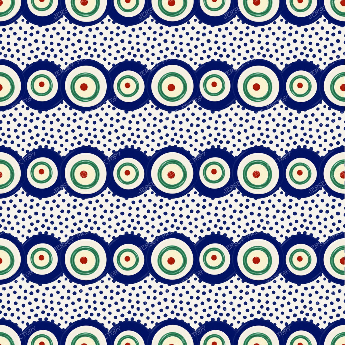 Polish Pottery Peacock Eyes And Polkadots On Stoneware