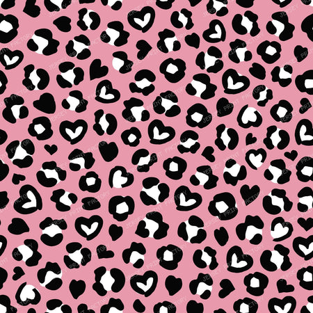 Animal Print, Blue Leopard, Cheetah Spots, Hearts — Pink