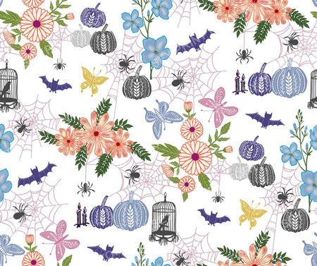 Floral Opulent Halloween White