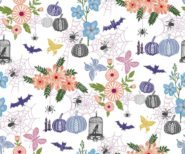 Floral Opulent Halloween White
