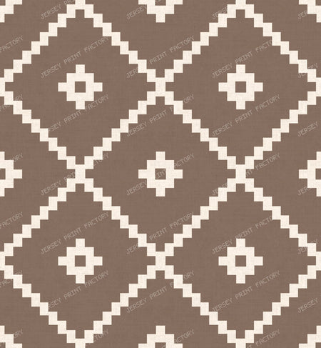 Southwestern Tribal Geometric - Rustic Aztec Diamonds - Pumpkin Orange — Chocolate Brown