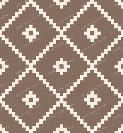 Southwestern Tribal Geometric - Rustic Aztec Diamonds - Pumpkin Orange — Chocolate Brown