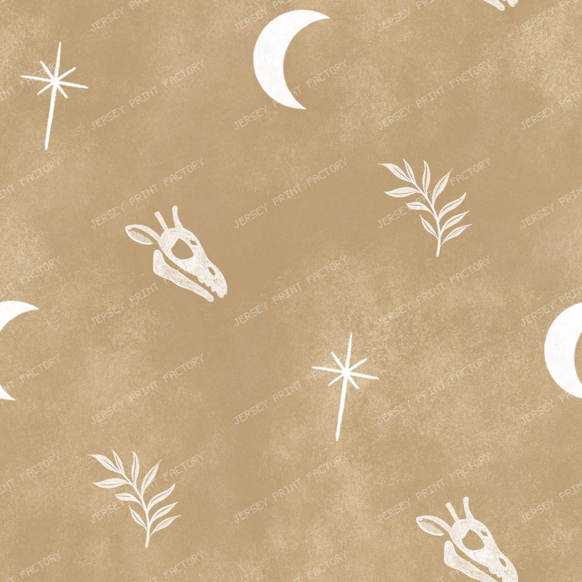 Ditsy Floral and Easter Eggs — 56 — Natural and white fossil