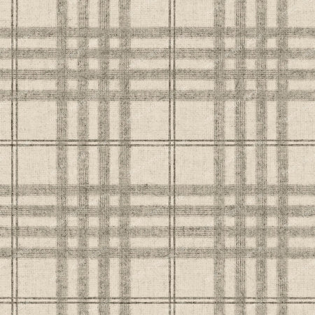 Emma   Burlap Stripe   White & Grey — Warm Grey