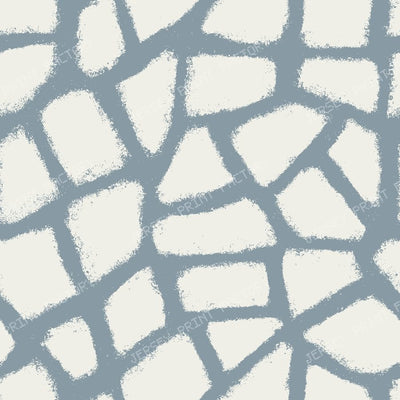 Abstract Animal Print in Organic Boho — Slate Blue