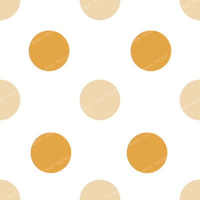 Large fall polka dots red and white — Ochre and beige