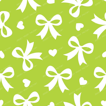 Bow Pattern, Coquette Bow, Ribbon, Cute Bow, White Bow, Hearts, Black — Green 2