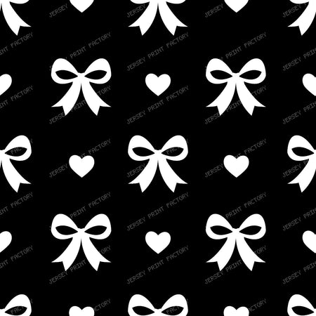 Bow Pattern, Coquette Bow, Ribbon, Cute Bow, White Bow, Hearts, Black