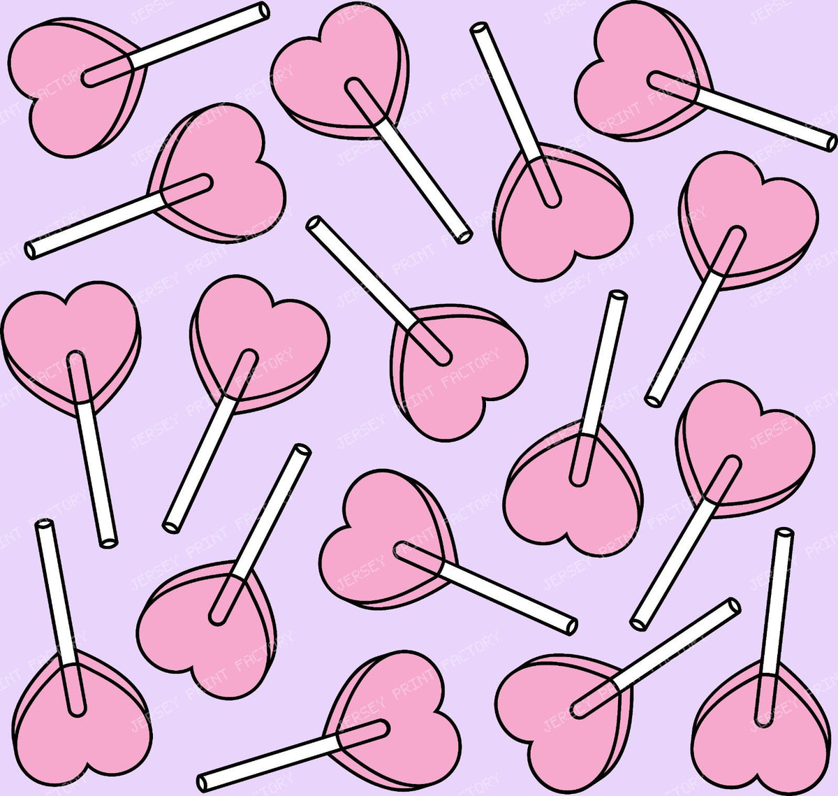 Blue Lollipops, Heart Lollipops, Lollipop Pattern — Pink 1