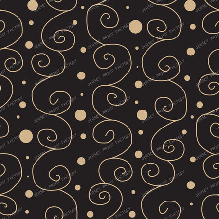 Cosmic Swirl Line Art — Solar Corona Brown On Light Brown