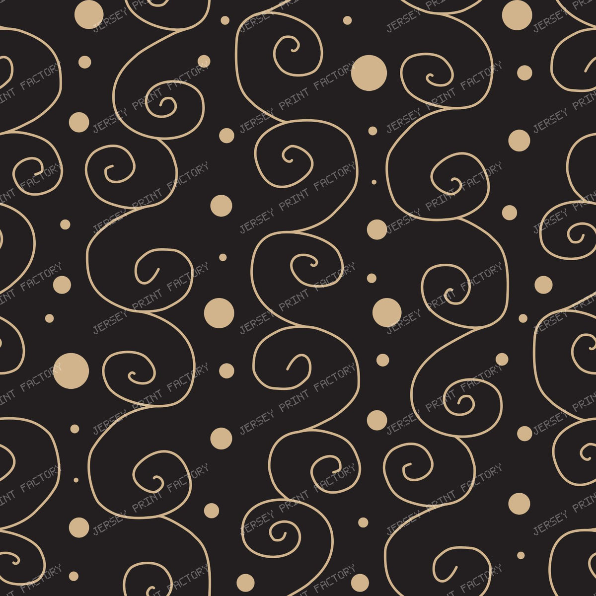 Cosmic Swirl Line Art — Solar Corona Brown On Light Brown