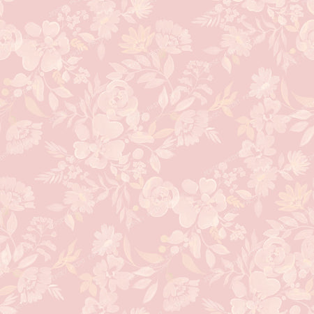 Bella   Watercolour Tonal Floral   Beige — Pale Pink