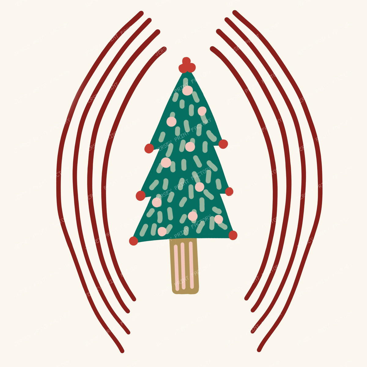 Hand Drawn Christmas Trees - Whimsical Holiday Pattern