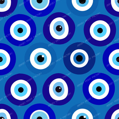 Evil Eye Pattern, Turkish Eye, Nazar, Mati, Mataki, Hamsa — Navy Blue