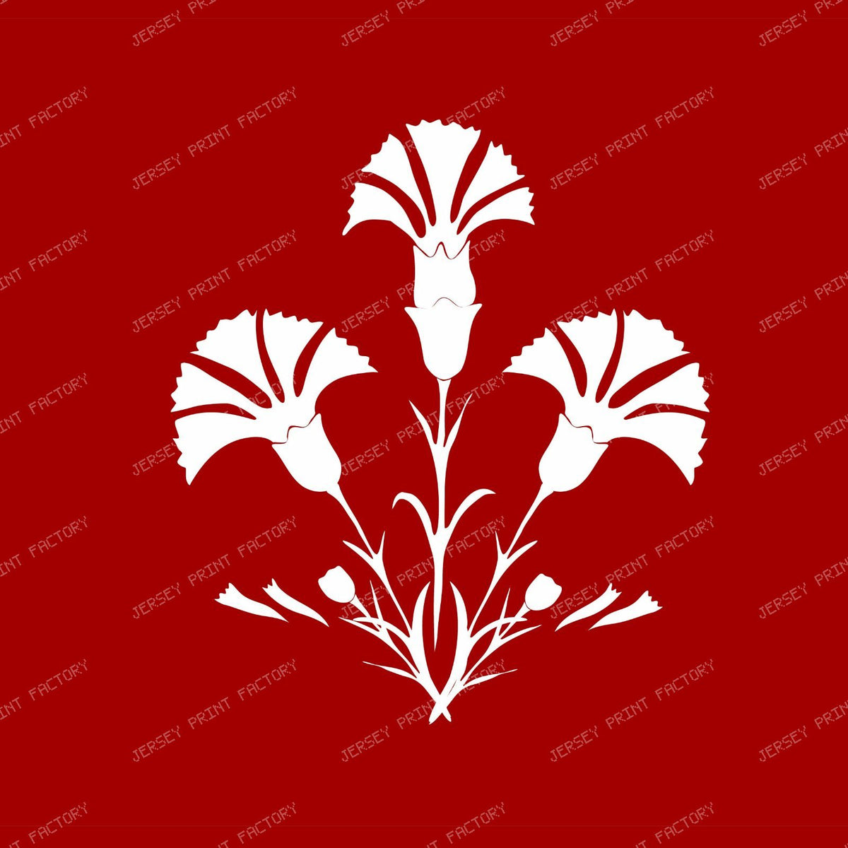 Iznik Carnation  Grid Multicolor — Red