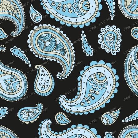 Blue Paisley, Persian Paisley, Paisley Pattern — Colorful 23