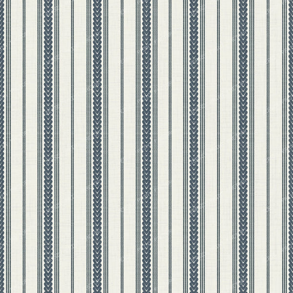 Braided ticking stripes In dark grey