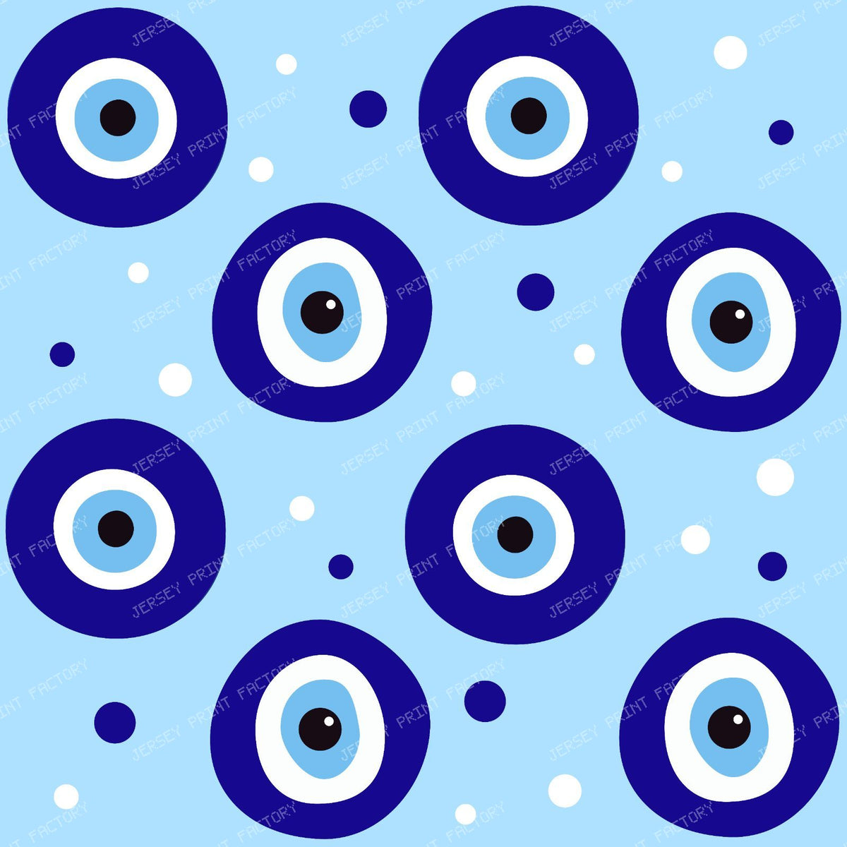 Evil Eye Pattern, Turkish Eye, Nazar Talisman, Mati, Mataki, Hamsa — Blue 1