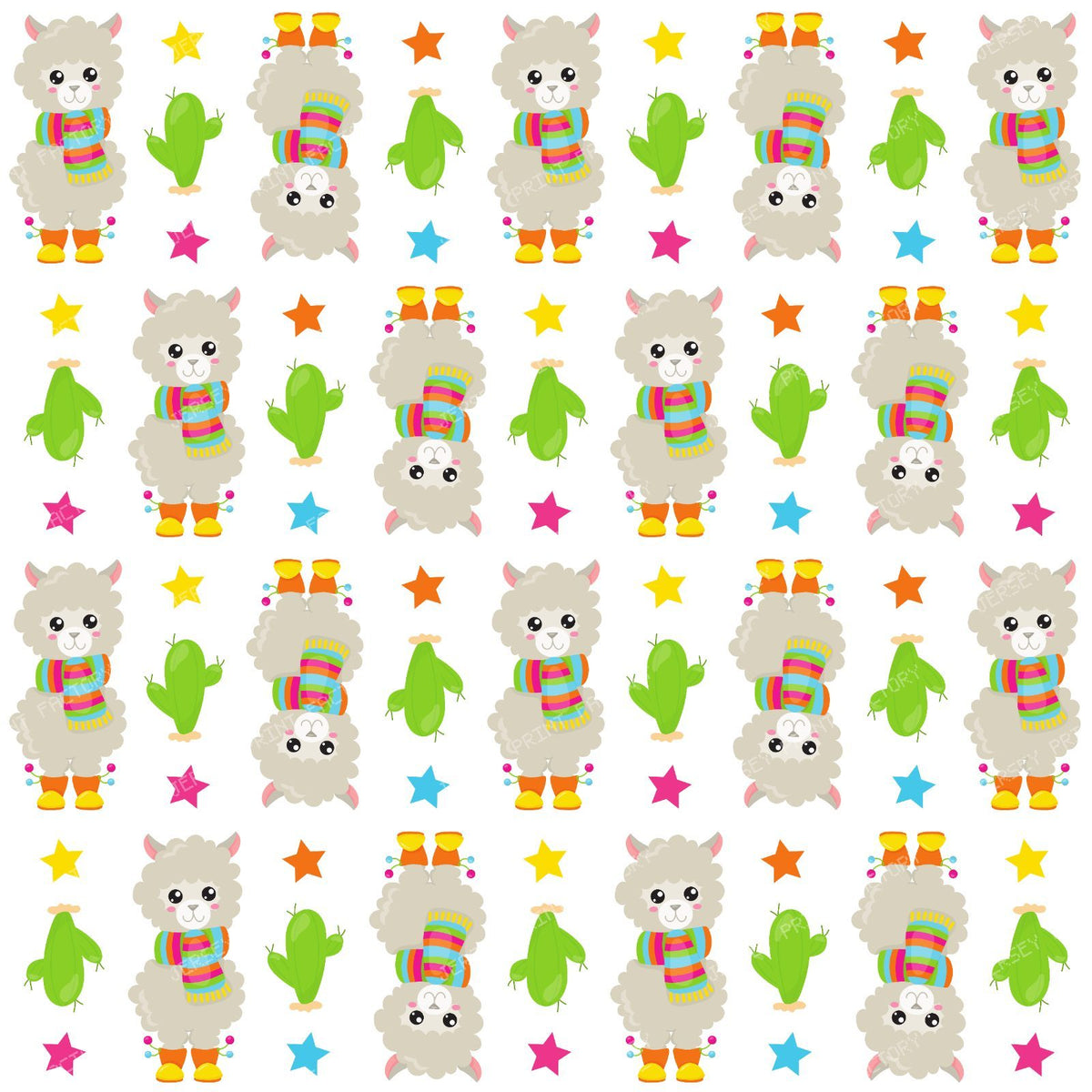 Pattern Of Llamas, Cute Llamas, Alpacas, Cactus