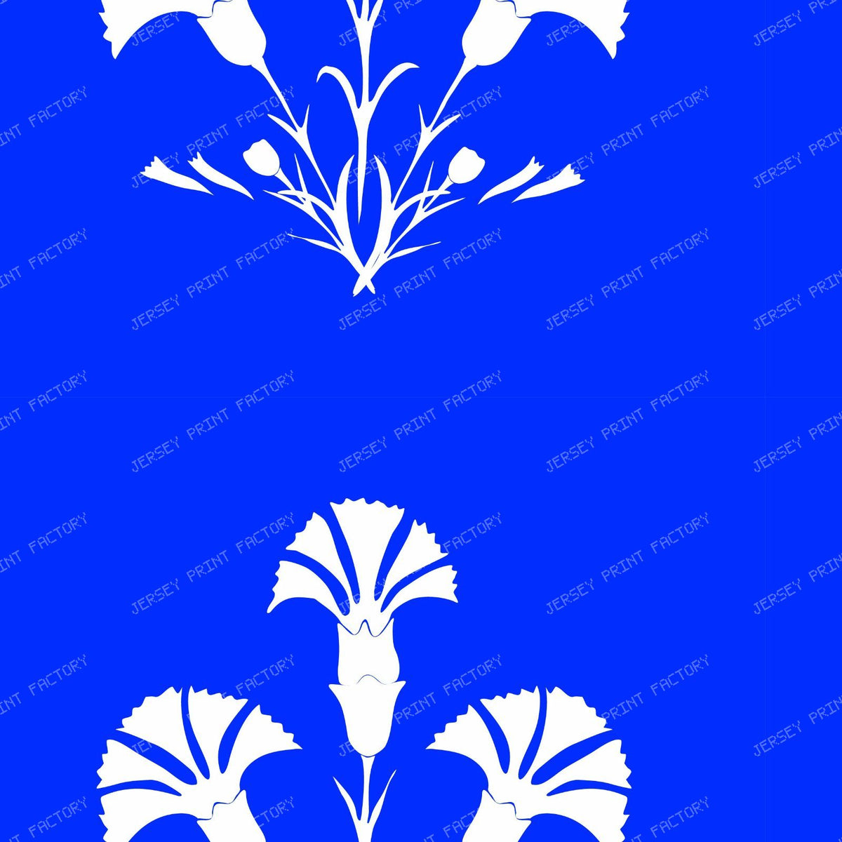 Iznik Carnation  Grid Multicolor — Blue