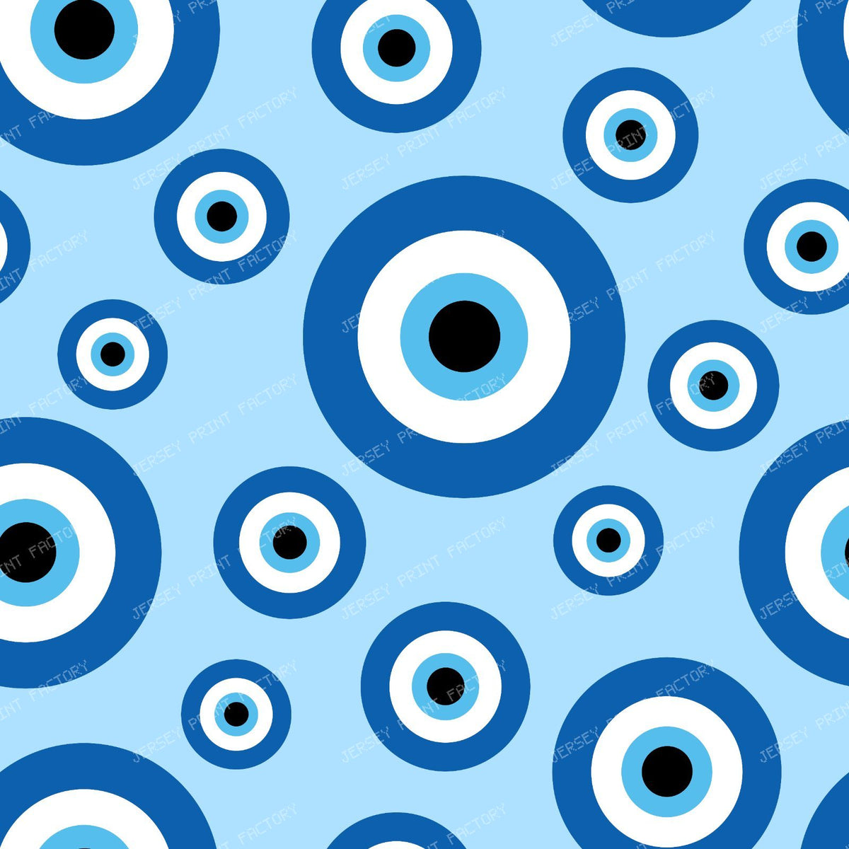 Evil Eye Pattern, Turkish Eye, Mati, Mataki, Hamsa, Nazar Talisman — Blue 1