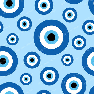 Evil Eye Pattern, Turkish Eye, Mati, Mataki, Hamsa, Nazar Talisman — Blue 1