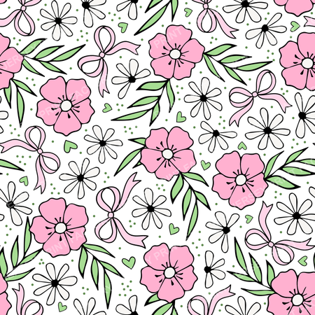 Coquette Meadow Wildflower Floral In Pink