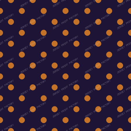 Halloween Palka Dots — Purple with Orange Dots