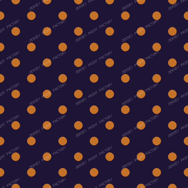 Halloween Palka Dots — Purple with Orange Dots