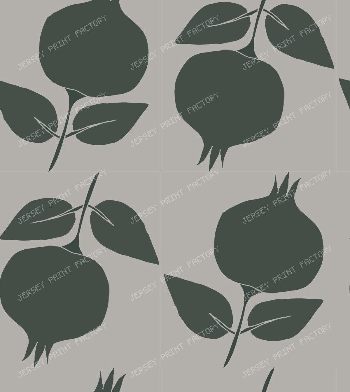 Pomegranate Orchard Rows Large — Dark green
