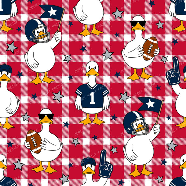 Silly Goose Football in Navy and Red