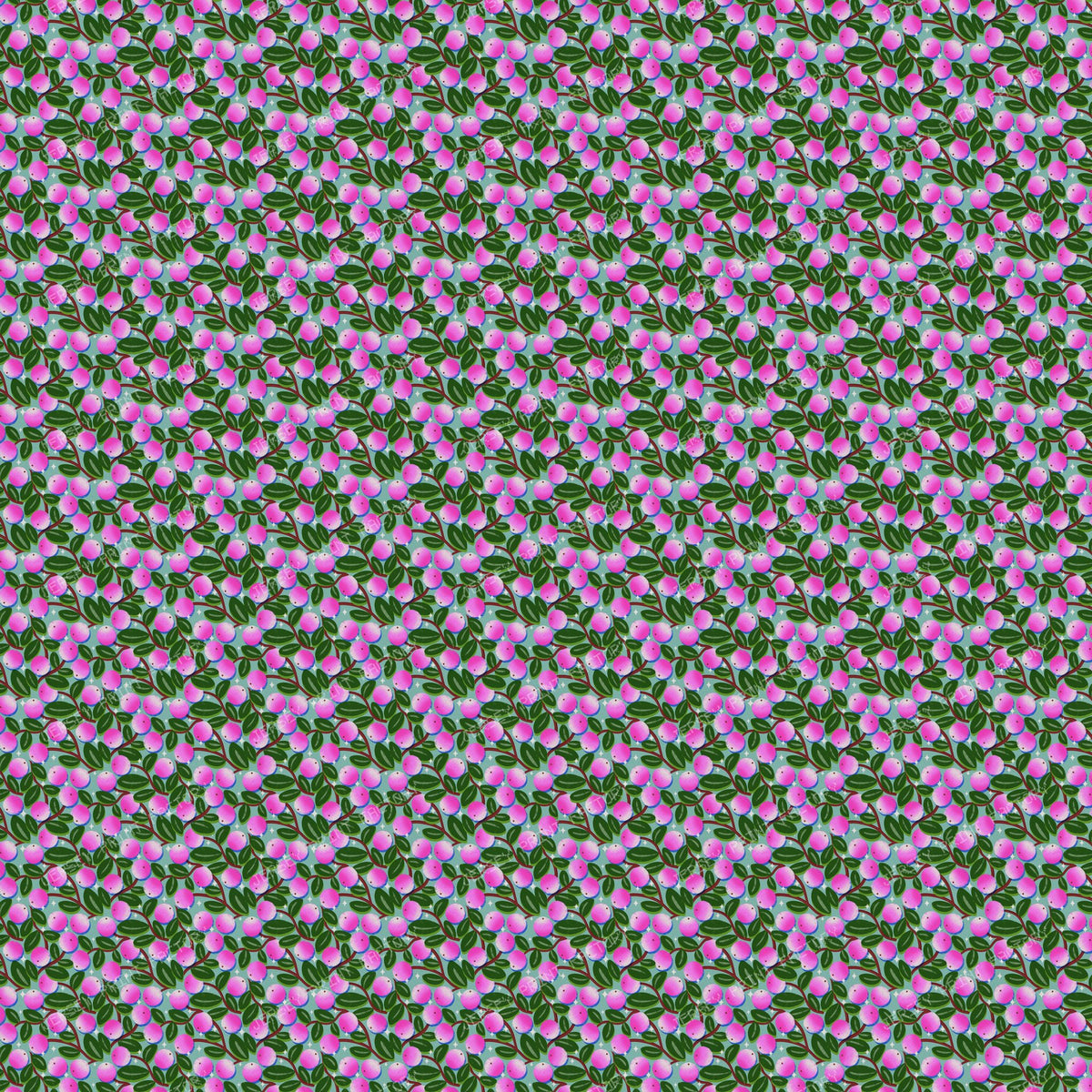 Winter Snowberries and Sparkle on Sage green