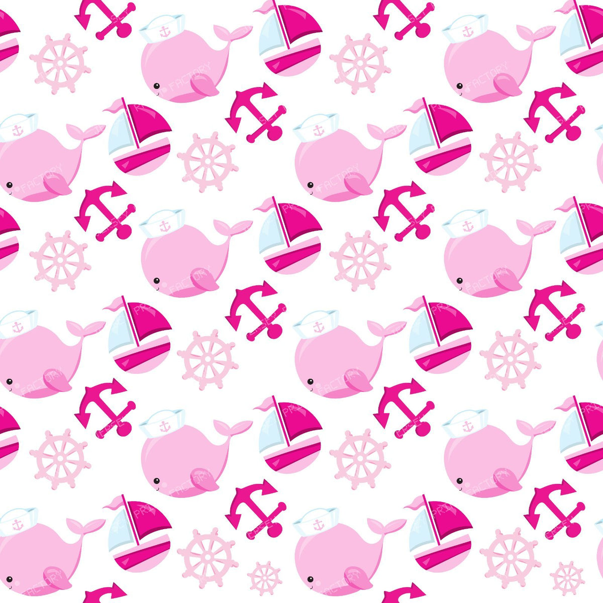 Pattern Of Whales, Cute Whales, Pink Whales