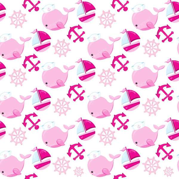 Pattern Of Whales, Cute Whales, Pink Whales