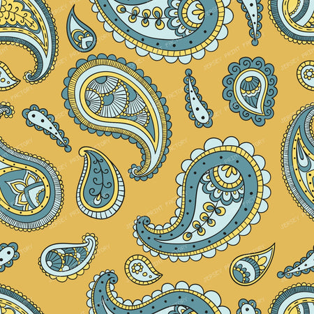 Blue Paisley, Persian Paisley, Paisley Pattern — Colorful 19