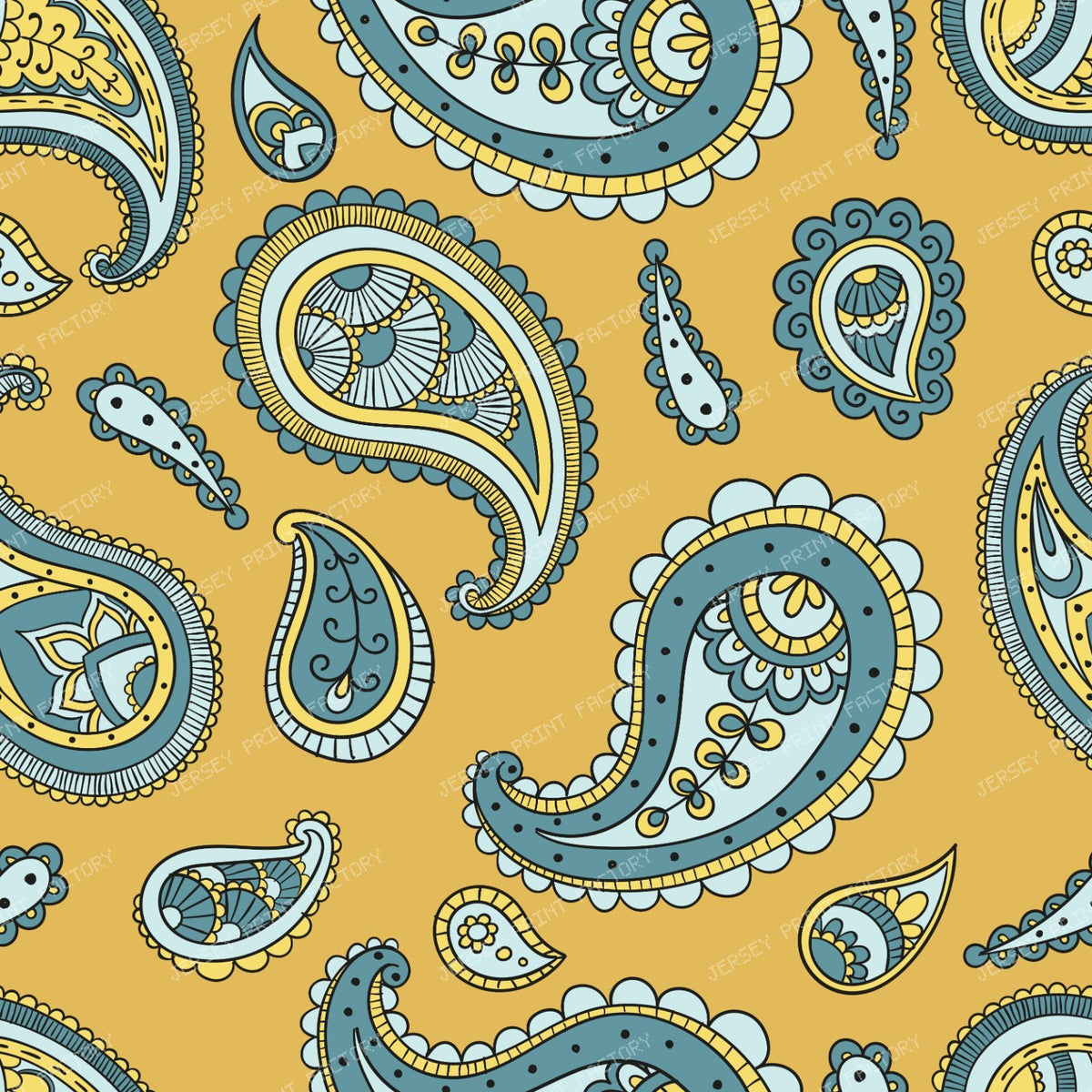 Blue Paisley, Persian Paisley, Paisley Pattern — Colorful 19
