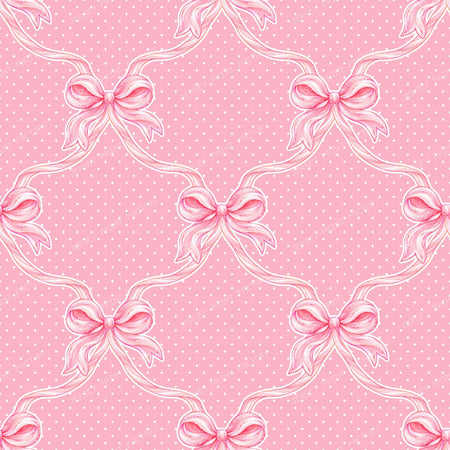 Christmas Ribbons And Bows In Soft Pink