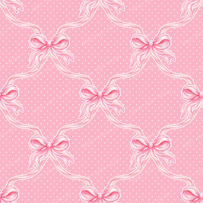 Christmas Ribbons And Bows In Soft Pink