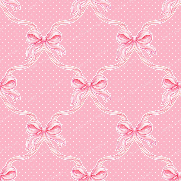 Christmas Ribbons And Bows In Soft Pink