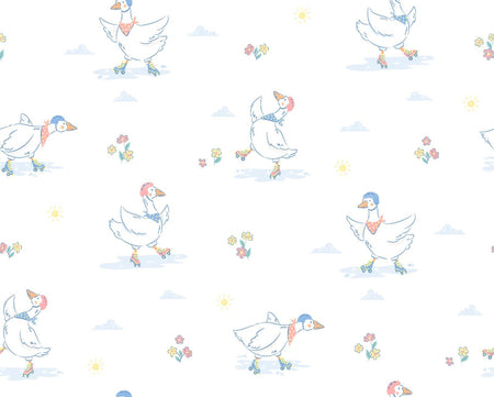 Roller Goose | Blue Geese White