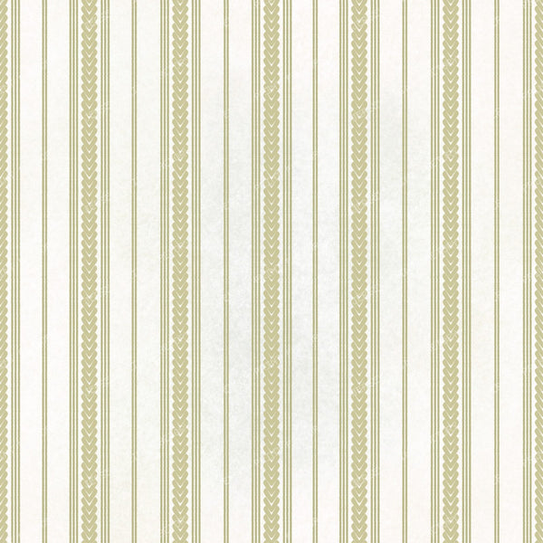 Braided ticking stripes in light olive