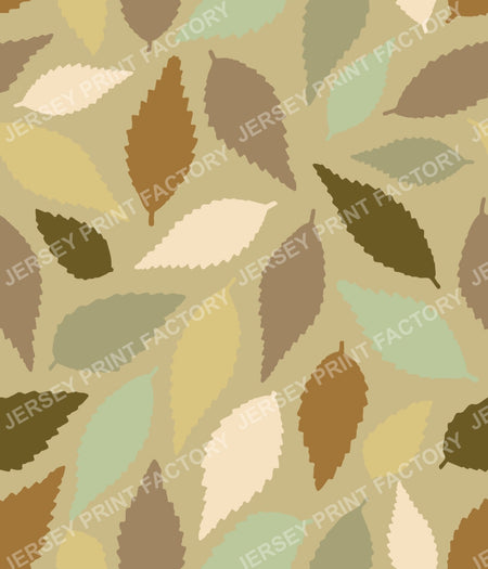 Scattered Leaves - Brown and Sage