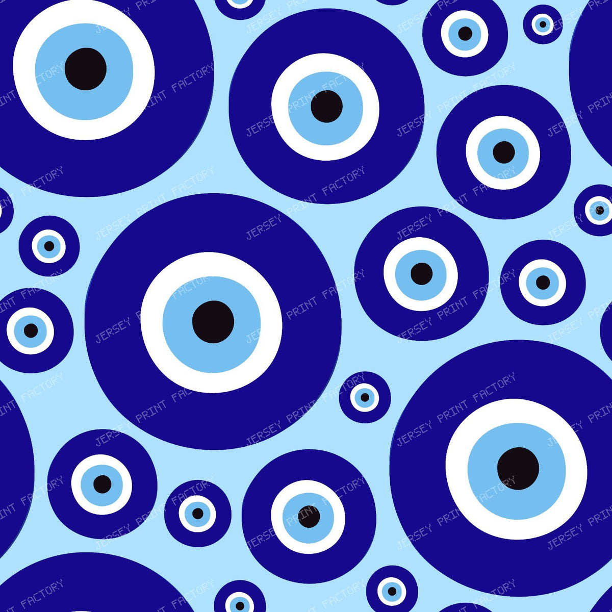 Evil Eye Pattern, Turkish Eye, Mati, Mataki, Hamsa, Nazar — Blue 1