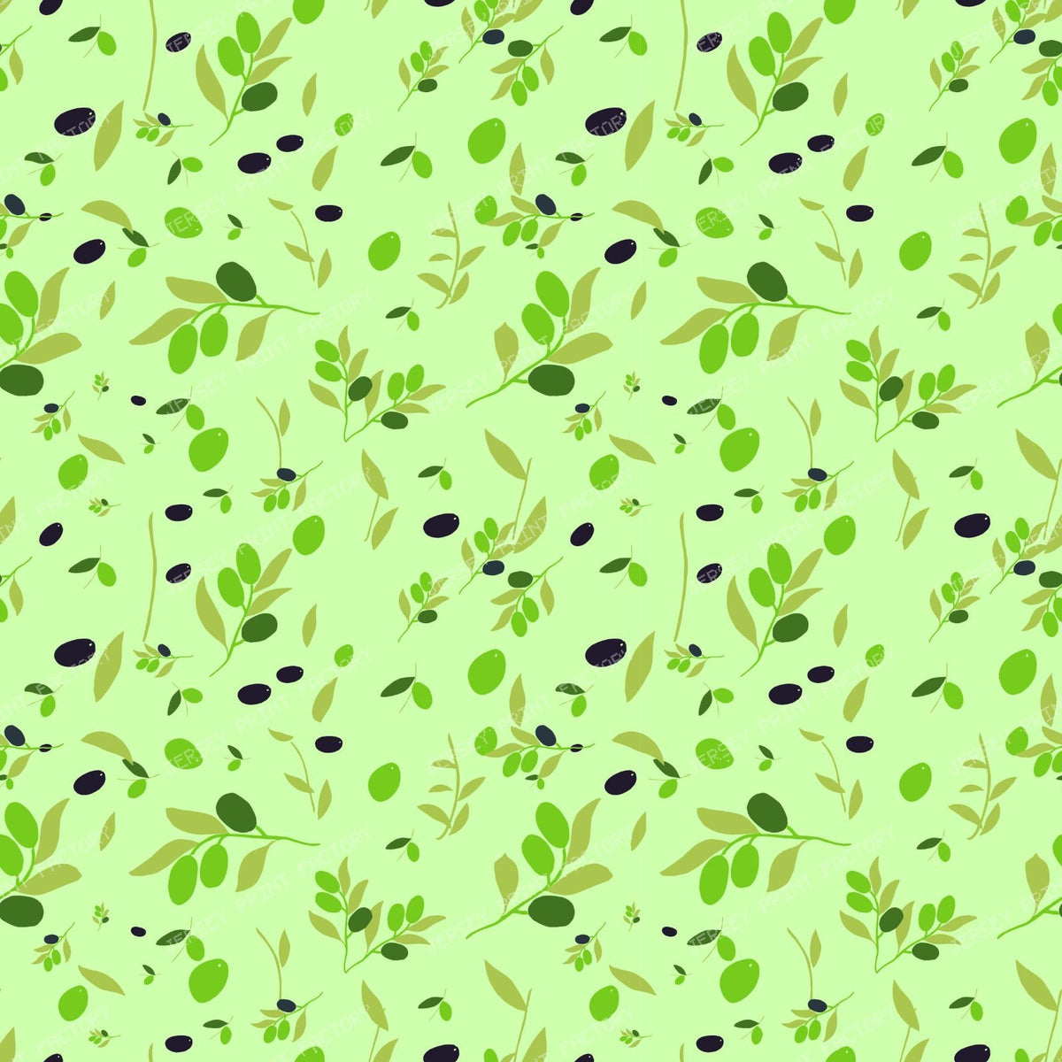 Scattered Olives Pattern on Sage (S)