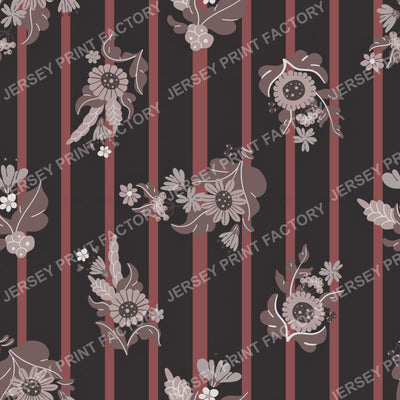 Bloomstripe Harmony Seamless Floral Linear Pattern