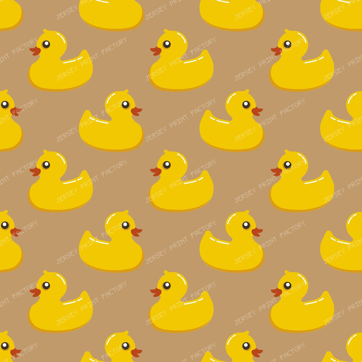 Pattern Of Ducks, Cute Ducks, Rubber Ducks, Yellow Ducks — Brown 1