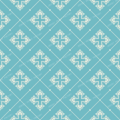 Black And White Damask, French Damask, Baroque Pattern — Blue 6