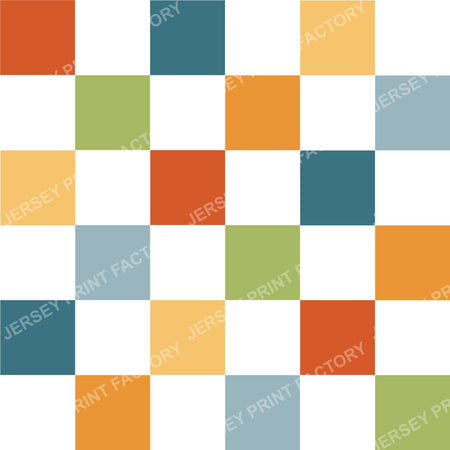Colorful Autumn Checkerboard Friendly Halloween Coordinate