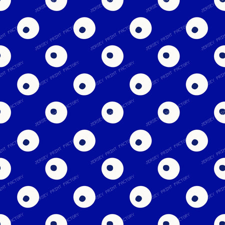 Polish Pottery Peacock Eyes On Cobalt Blue