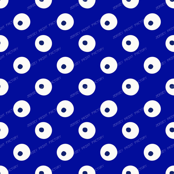 Polish Pottery Peacock Eyes On Cobalt Blue